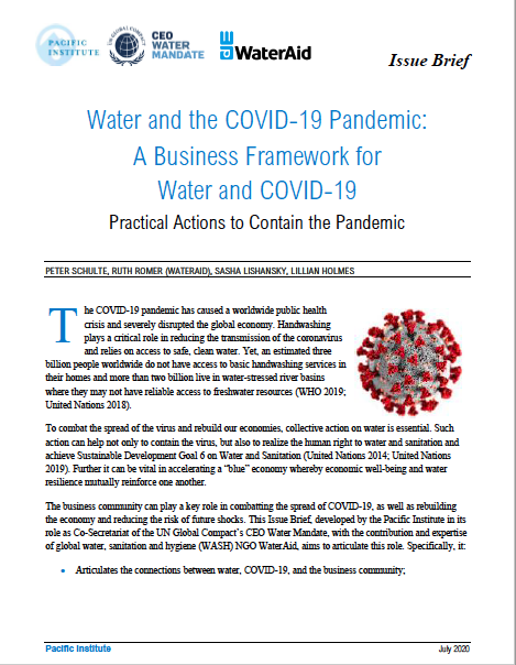 COVID-19: Sabesp and the Fight Against the Pandemic in São Paulo, Brazil –  A Framework for Business Action on Water and COVID-19